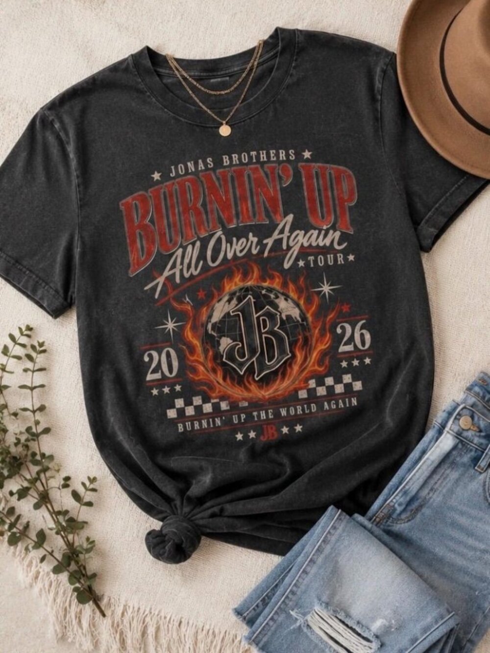 Jonas Brothers Burnin’ Up Tour Shirt